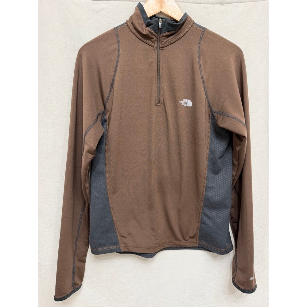 The North Face Flight Series Mens Small 1/4 Zip Pullover Brown Running Shirt
